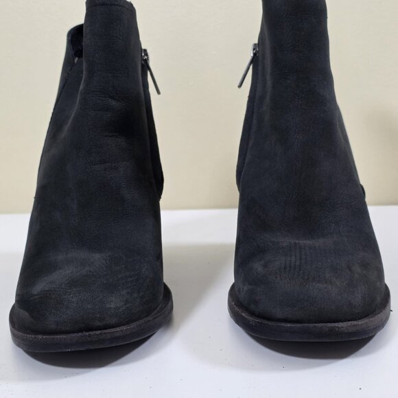 UGG Pixley Boots Womens 7.5 Black Gray Nubuk Ankle Stacked Heel Y2K SN 1095057 - Picture 3 of 15